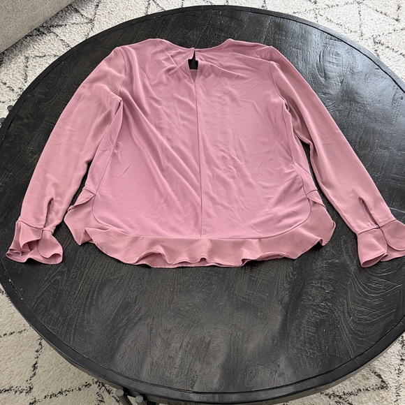 Ann Taylor Blush Ruffle Blouse - Picture 3 of 3